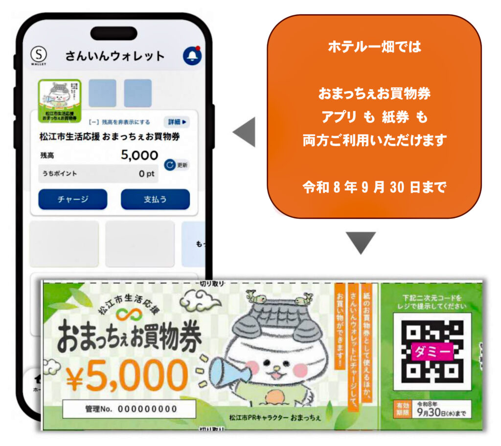 おまっちぇお買物券使用方法